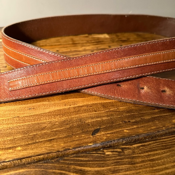 CARHARTT WOMENS GENUINE LEATHER WESTERN BELT SZ 2XL SPELLOUT BROWN STYLE #2218 - Picture 6 of 8